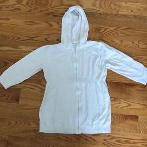 Maternity white 3/4 zip up